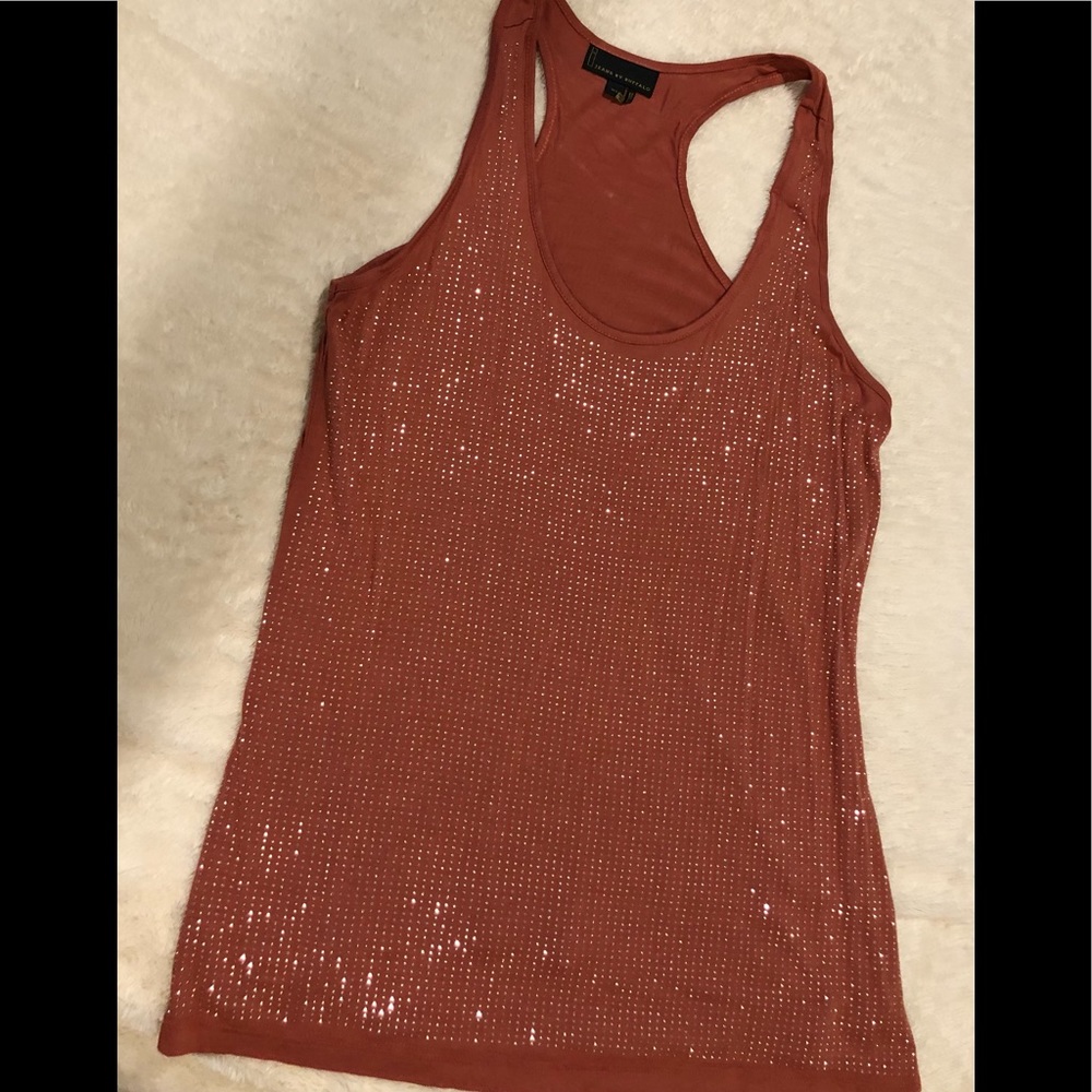 Sequin tank - rust color.